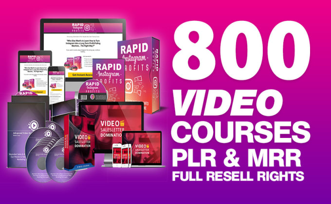 800 PREMIUM Video Courses and Sales Pages 800 PREMIUM Video Courses and Sales Pages